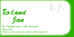 roland jan business card
