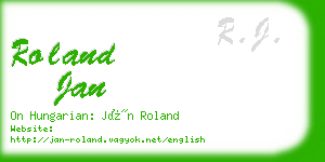 roland jan business card